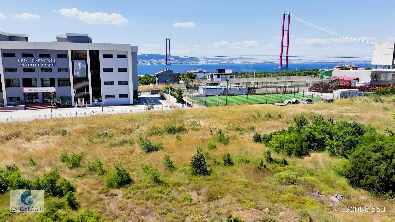 ÇANAKKALE LAPSEKİ BOĞAZ VE KÖPRÜ MANZARALI SATILIK ARSA