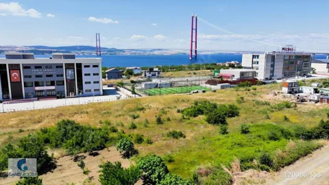 ÇANAKKALE LAPSEKİ BOĞAZ VE KÖPRÜ MANZARALI SATILIK ARSA