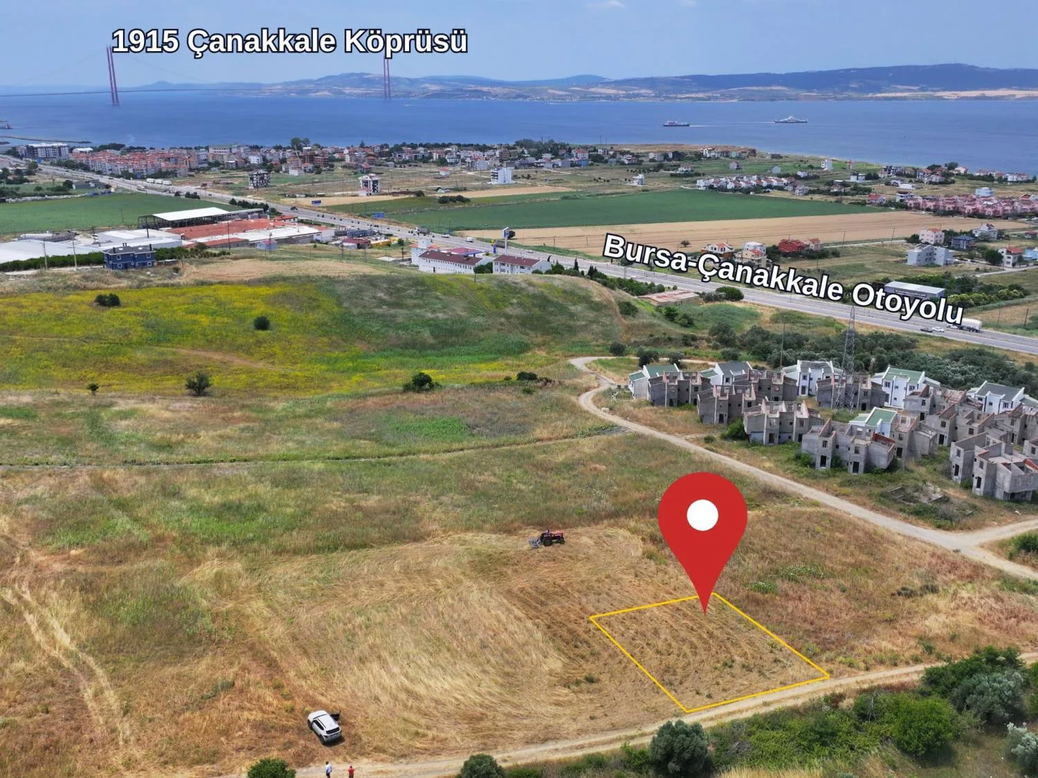 314M² YERİ YÜKSEKTE HEMEN İNŞAAT YAPILABİLİR HARİKA MANZARALI SATILIK ARSA