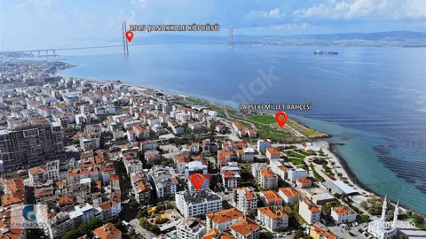 ÇANAKKALE LAPSEKİ TAM DENİZE YAKIN 2+1 SATILIK DAİRE